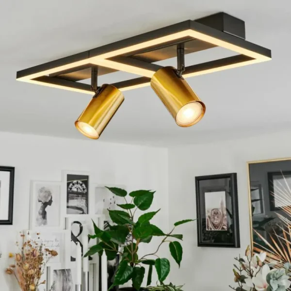 hofstein Plafonnier Reboleiro LED Noir, 3 lumières* Lampes Modernes
