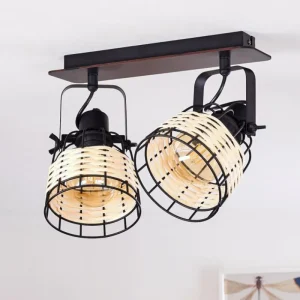 hofstein Plafonnier Recinto Noir, 2 lumières* Lampes Modernes