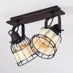 hofstein Plafonnier Recinto Noir, 2 lumières* Lampes Modernes