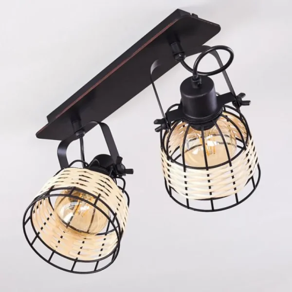 hofstein Plafonnier Recinto Noir, 2 lumières* Lampes Modernes