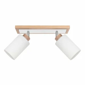 hofstein Plafonnier Represita Bois clair, 2 lumières* Lampes Modernes
