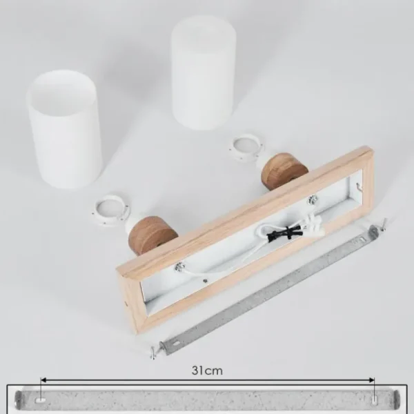 hofstein Plafonnier Represita Écru, Blanc, 2 lumières* Lampes Modernes