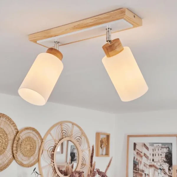 hofstein Plafonnier Represita Écru, Blanc, 2 lumières* Lampes Modernes