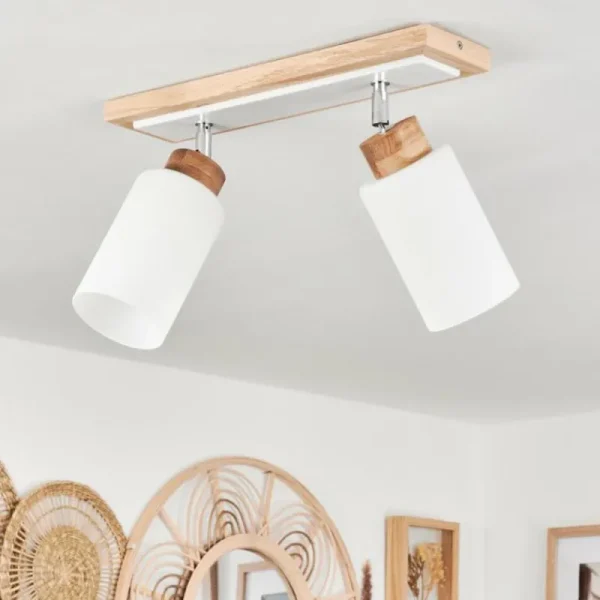hofstein Plafonnier Represita Écru, Blanc, 2 lumières* Lampes Modernes