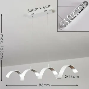 hofstein Plafonnier Rezat LED Blanc, 1 lumière* Lampes Modernes