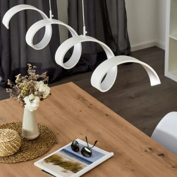 hofstein Plafonnier Rezat LED Blanc, 1 lumière* Lampes Modernes