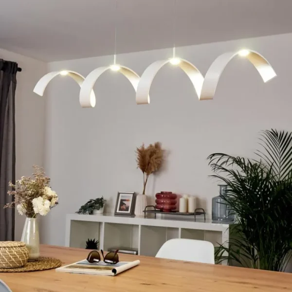 hofstein Plafonnier Rezat LED Blanc, 1 lumière* Lampes Modernes