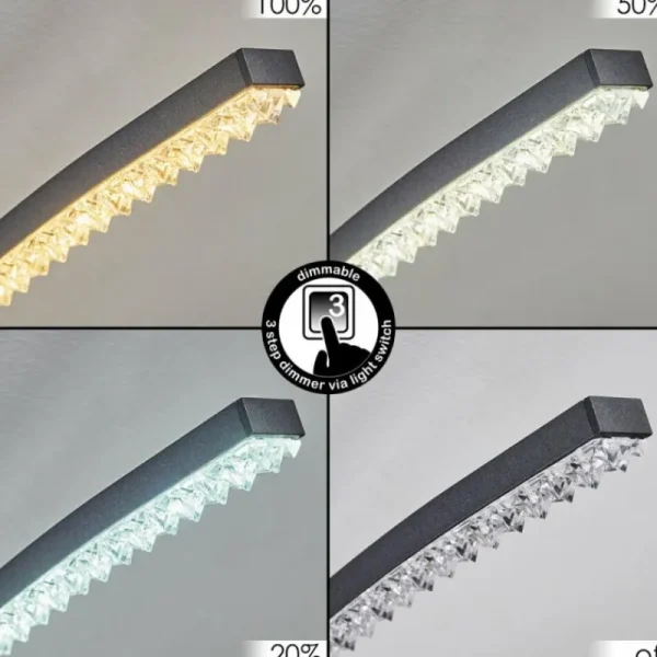 hofstein Plafonnier Rheinfelden LED Noir, 1 lumière* Lampes Modernes