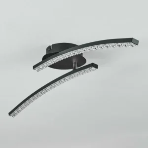 hofstein Plafonnier Rheinfelden LED Noir, 1 lumière* Lampes Modernes
