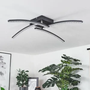 hofstein Plafonnier Rheinfelden LED Noir, 1 lumière* Lampes Modernes