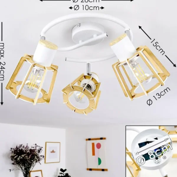 hofstein Plafonnier Rieti Blanc, 3 lumières* Lampes Modernes