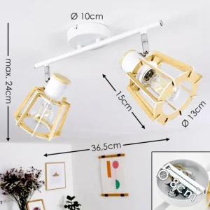 hofstein Plafonnier Rieti Blanc, 2 lumières* Lampes Modernes