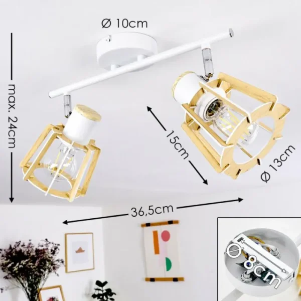 hofstein Plafonnier Rieti Blanc, 2 lumières* Lampes Modernes