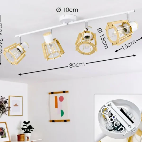 hofstein Plafonnier Rieti Blanc, 4 lumières* Lampes Modernes