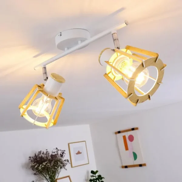 hofstein Plafonnier Rieti Blanc, 2 lumières* Lampes Modernes