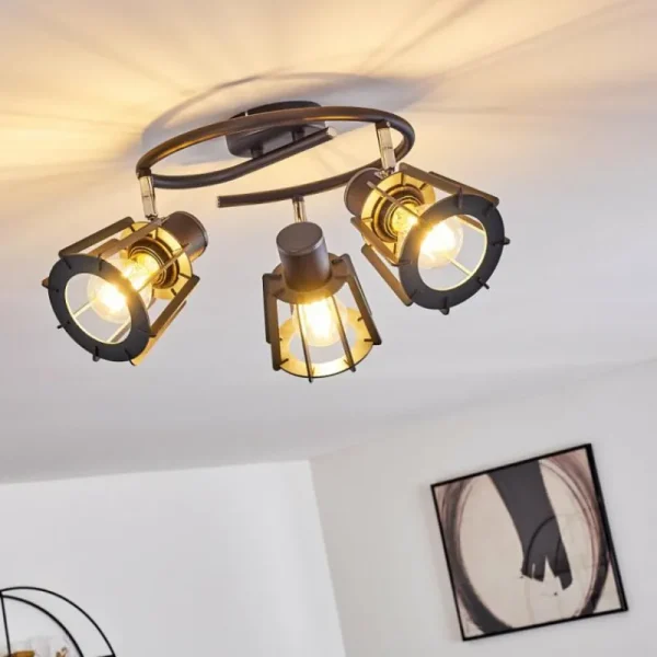 hofstein Plafonnier Rieti Noir, 3 lumières* Lampes Modernes