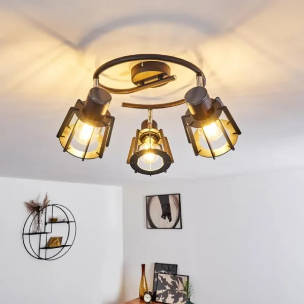 hofstein Plafonnier Rieti Noir, 3 lumières* Lampes Modernes