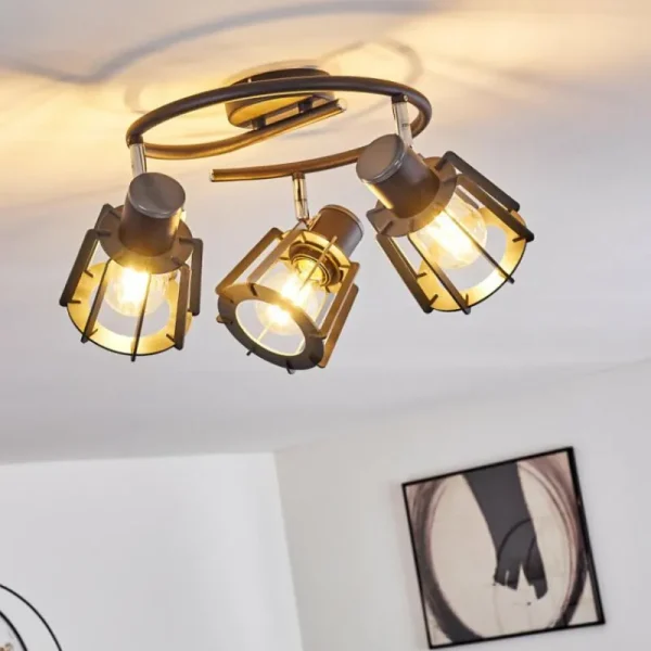 hofstein Plafonnier Rieti Noir, 3 lumières* Lampes Modernes