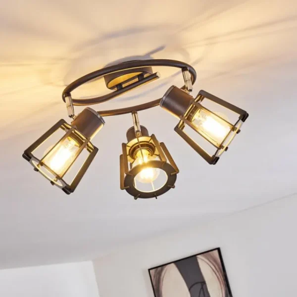 hofstein Plafonnier Rieti Noir, 3 lumières* Lampes Modernes