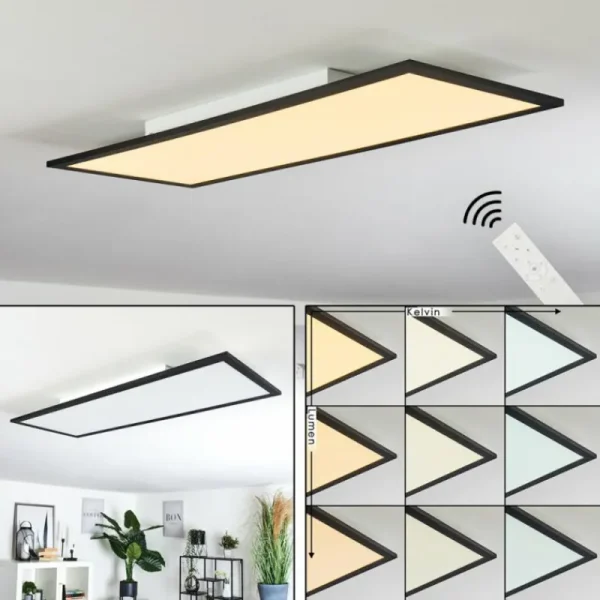 hofstein Plafonnier Ringuelet LED Blanc, 1 lumière, Télécommandes* Lampes Modernes