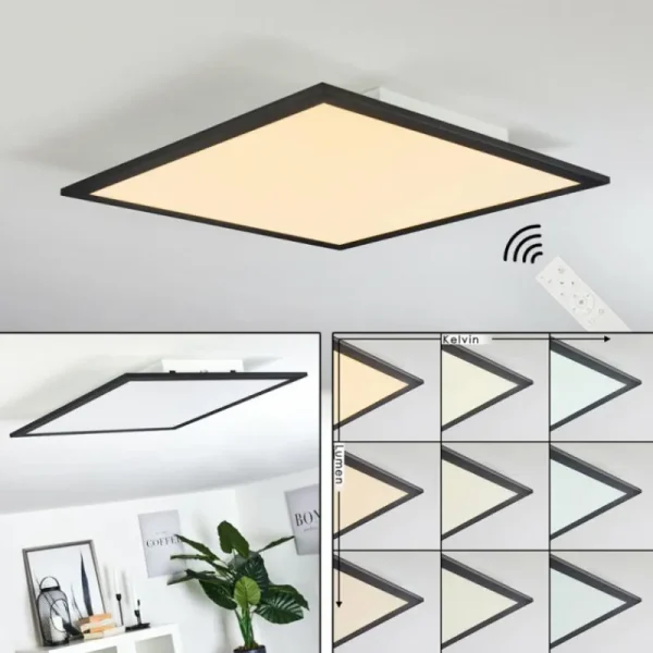 hofstein Plafonnier Ringuelet LED Blanc, 1 lumière, Télécommandes* Lampes Modernes