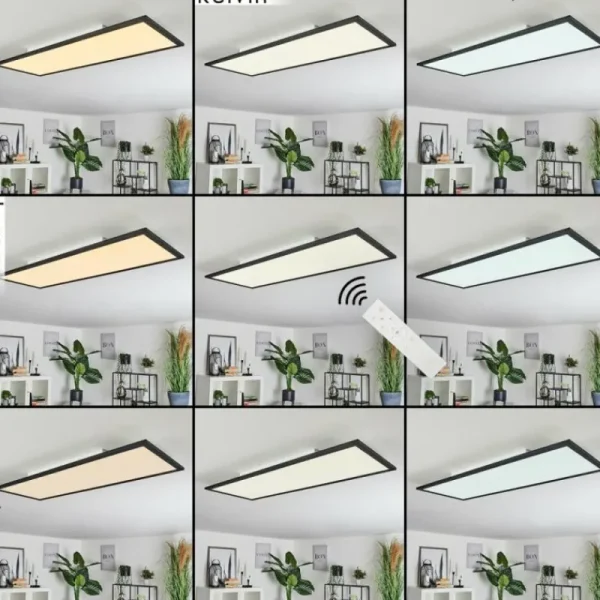 hofstein Plafonnier Ringuelet LED Blanc, 1 lumière, Télécommandes* Lampes Modernes