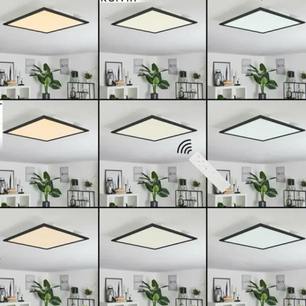hofstein Plafonnier Ringuelet LED Blanc, 1 lumière, Télécommandes* Lampes Modernes