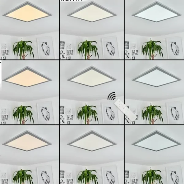 hofstein Plafonnier Ringuelet LED Blanc, 1 lumière, Télécommandes* Lampes Modernes