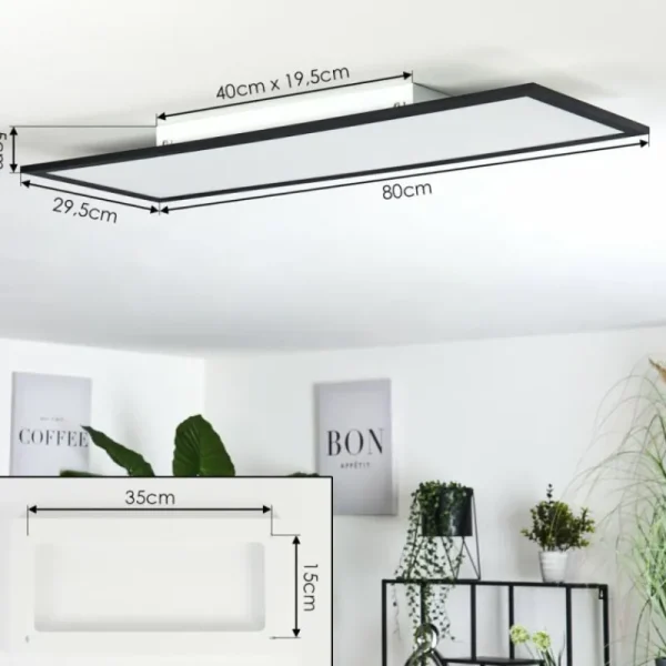 hofstein Plafonnier Ringuelet LED Blanc, 1 lumière, Télécommandes* Lampes Modernes