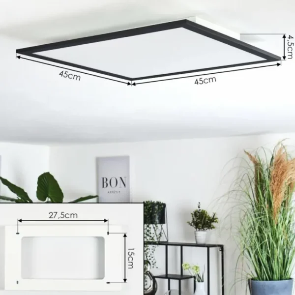 hofstein Plafonnier Ringuelet LED Blanc, 1 lumière, Télécommandes* Lampes Modernes