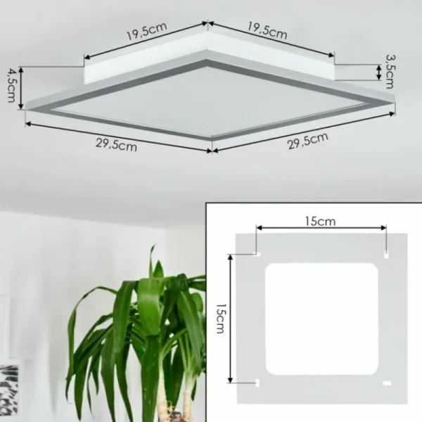 hofstein Plafonnier Ringuelet LED Blanc, 1 lumière, Télécommandes* Lampes Modernes