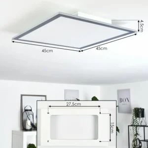 hofstein Plafonnier Ringuelet LED Blanc, 1 lumière, Télécommandes* Lampes Modernes