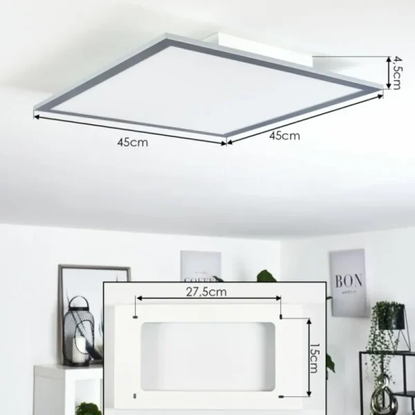 hofstein Plafonnier Ringuelet LED Blanc, 1 lumière, Télécommandes* Lampes Modernes
