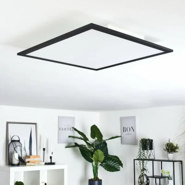 hofstein Plafonnier Ringuelet LED Blanc, 1 lumière, Télécommandes* Lampes Modernes
