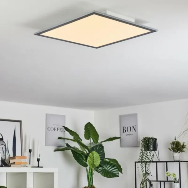 hofstein Plafonnier Ringuelet LED Blanc, 1 lumière, Télécommandes* Lampes Modernes