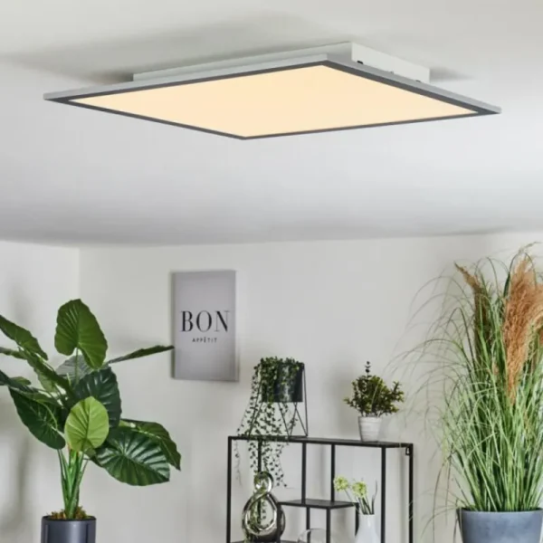 hofstein Plafonnier Ringuelet LED Blanc, 1 lumière, Télécommandes* Lampes Modernes