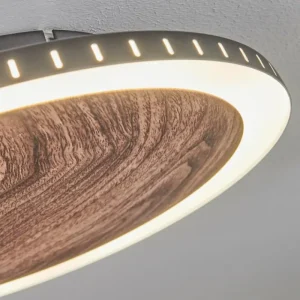 hofstein Plafonnier Rocha LED Brun, Couleur bois, Noir, 1 lumière* Lampes Modernes