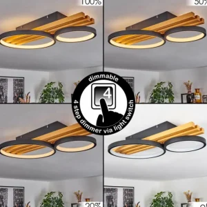 hofstein Plafonnier Rodekro LED Écru, Noir, 1 lumière* Lampes Modernes