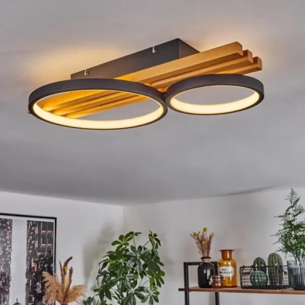 hofstein Plafonnier Rodekro LED Écru, Noir, 1 lumière* Lampes Modernes