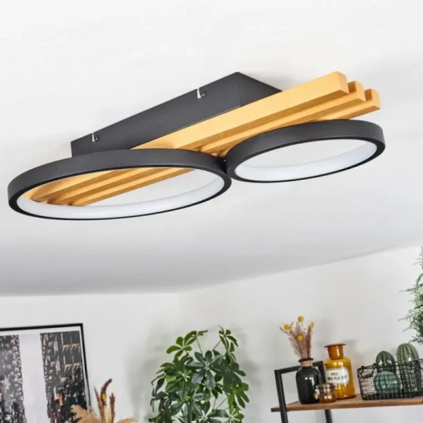 hofstein Plafonnier Rodekro LED Écru, Noir, 1 lumière* Lampes Modernes