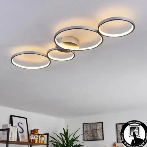 hofstein Plafonnier Rodekro LED Nickel mat, 1 lumière* Lampes Modernes