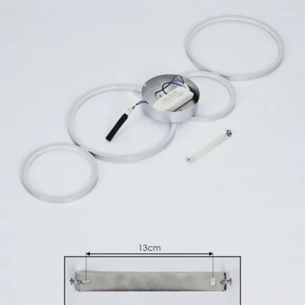 hofstein Plafonnier Rodekro LED Nickel mat, 1 lumière* Lampes Modernes