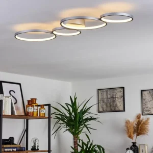 hofstein Plafonnier Rodekro LED Nickel mat, 1 lumière* Lampes Modernes