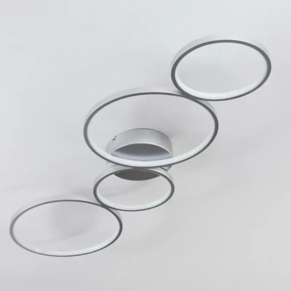 hofstein Plafonnier Rodekro LED Nickel mat, 1 lumière* Lampes Modernes