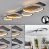hofstein Plafonnier Rodekro LED Noir, Argenté, 1 lumière* Lampes Modernes