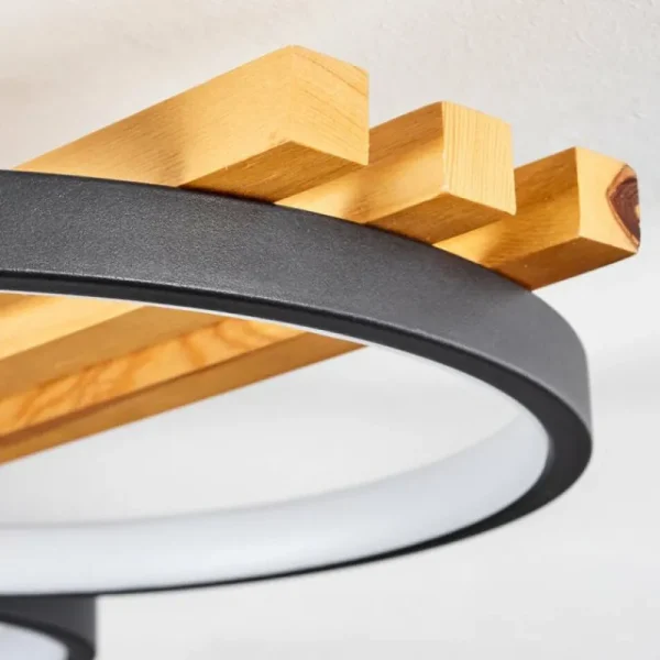 hofstein Plafonnier Rodekro LED Noir, 1 lumière* Lampes Modernes