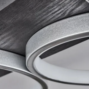 hofstein Plafonnier Rodekro LED Noir, Argenté, 1 lumière* Lampes Modernes