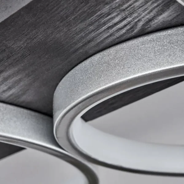 hofstein Plafonnier Rodekro LED Noir, Argenté, 1 lumière* Lampes Modernes
