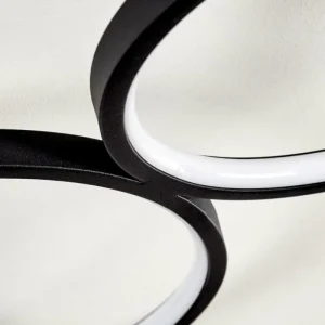 hofstein Plafonnier Rodekro LED Noir, 1 lumière* Lampes Modernes
