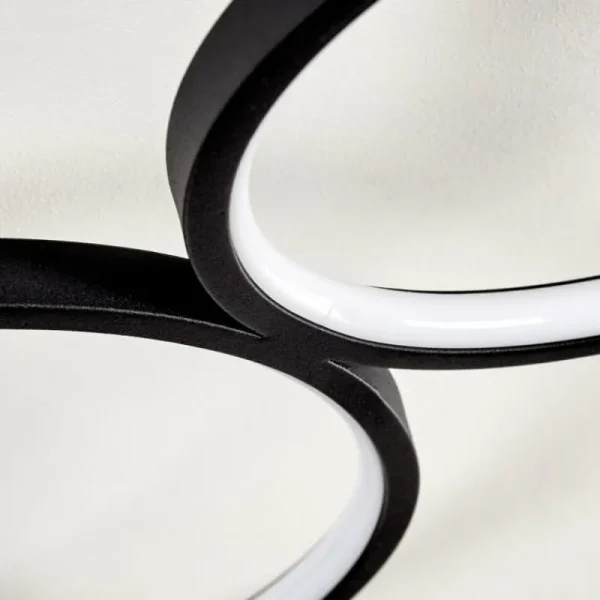 hofstein Plafonnier Rodekro LED Noir, 1 lumière* Lampes Modernes
